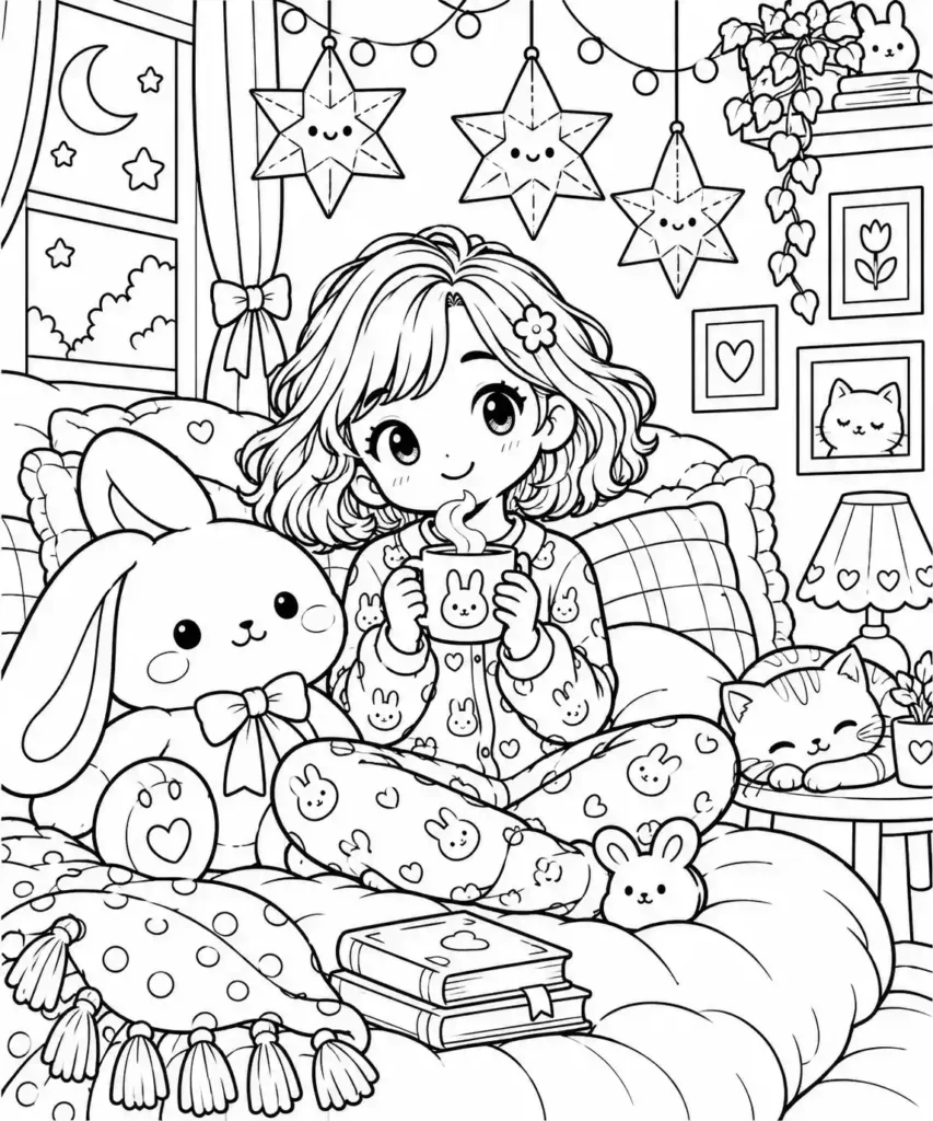10 ChatGPT Prompts for Generating Clean Kawaii Coloring Book Pages